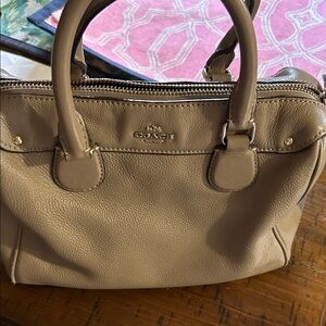 Coach Taupe Leather Satchel